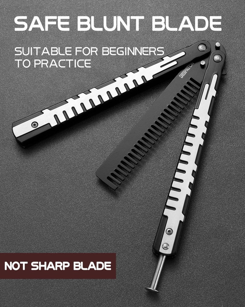 Dispatch Stainless Steel Practice Comb Trainer Knife, Comb Knife Trainer Tool without Sharp Blade for Sport Outdoor Use - Image 3